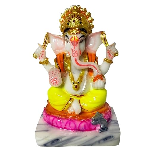 Polyresin Ganesha Idol with Turban Polyresin Ganesha Idol with Turban